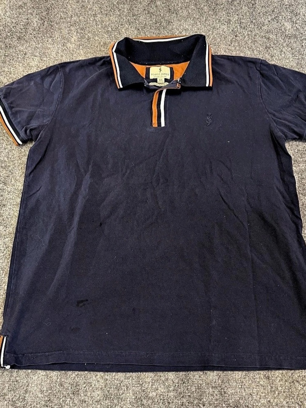Scott James Men's Polo Shirt Blue Size XL
